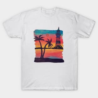 Lighthouse Sunset T-Shirt